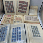 切手シートが大量に入った冊子5冊