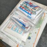 大量の正月記念切手のシート